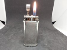 Vintage Dunhill Unique Hammer gas lighter Silver Working Condition