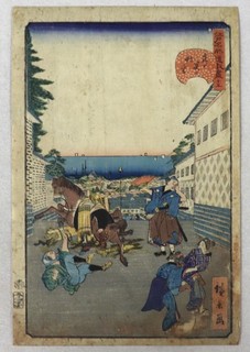 Tatekawa honjo Japanese original woodblock print Hirokage 1859