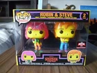 Robin & Steve Stranger Things  2 Pack Blacklight 2024 LE Target Con Funko Pop