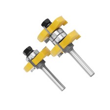 1/2in Shank Tongue and Groove Router Bits feature a triple-wing cutting design