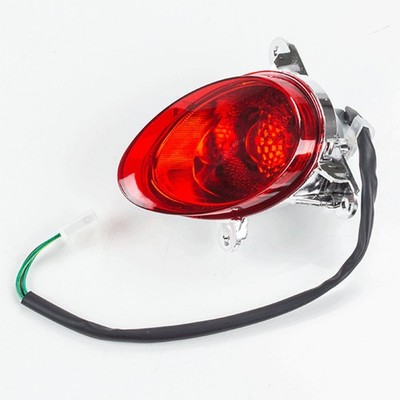 Rückleuchten-Baugruppe für HJ125-J Glühlampe Chrom Straßenmotorrad rot 12 V