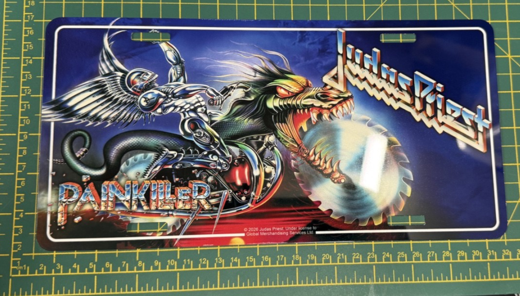 Judas Priest Painkiller Number Plate Style Wall Sign Officially Licensed