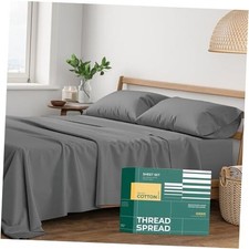 100 Organic Cotton Sheets Size - 4 PC Organic Cotton Size Queen Dark Grey