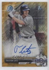 2017 Bowman Draft Chrome Pick Gold Refractor 33/50 Tristen Lutz #CDA-TL Auto 9hx