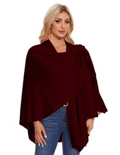 1 PCS Womens Elegant Cross Front Floral Shawl Wraps Soft Ponchos Cape Travel