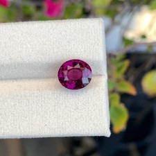 5 Cts Natural Eye Clean Purple Garnet Oval Cut Loose Gemstone Tanzania