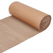 78.7x8.7 Inch Brown Single Face Corrugated Cardboard Roll 2.5mm Thick DIY