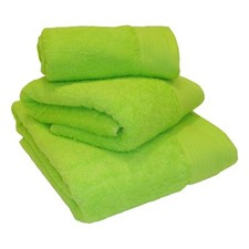 Lime Green 100% Egyptian Cotton 600gsm Heavyweight Bath Towels &/Or Mats Luxury