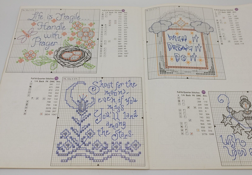 2 Vintage Leisure Arts Cross Stitch Pattern Books KIND THOUGHTS & LUVABLE PETS - Picture 10 of 17