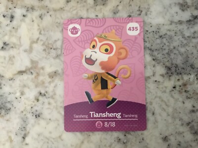 435 TIANSHENG Animal Crossing Amiibo Authentic Nintendo Mint Card From Series 5