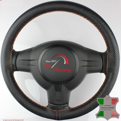 FUR PONTIAC SUNBIRD 80-85 SCHWARZ PERF LEDER-LENKRAD ABDECKUNG, COOPER 2 STICH