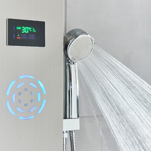 Edelstahl Duschpaneel Duschset Regendusche Massage Duscharmatur Kopf Duschsäule - Bild 105 von 213