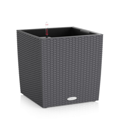 LECHUZA CUBE Cottage 30 Komplettset granit