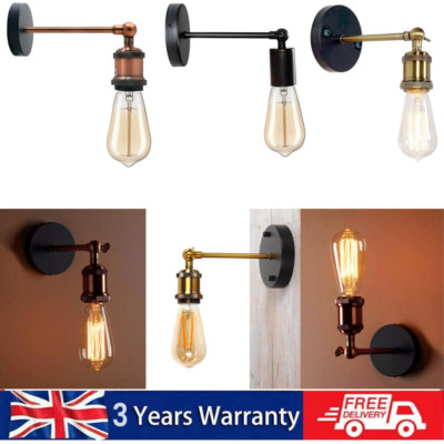 Moderne industrielle Vintage Retro rustikale Wandleuchte Wandleuchte Lampe Befestigung UK