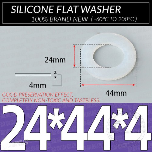 1MM - 5MM THICK WHITE SILICONE HIGH TEMP FLAT RING RUBBER WASHER SEAL GASKETS - Picture 239 of 255