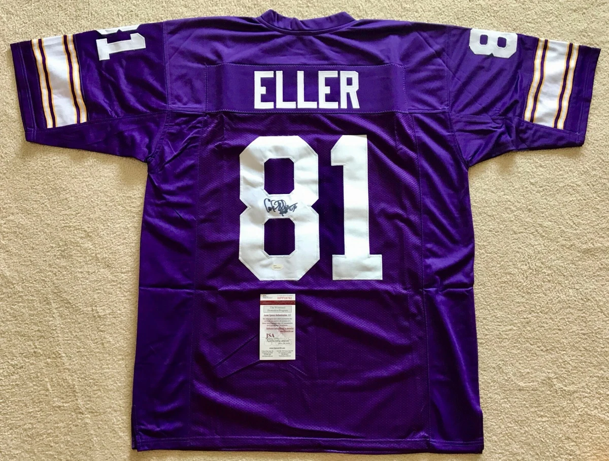 Carl Eller Minnesota Vikings NFL Original Autographed Jerseys for