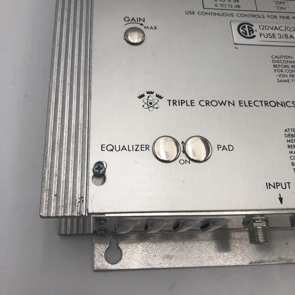 Amplificador de distribución CATV Triple Crown Electronics ID-200 VINTAGE SIN PROBAR LEER Foto 2 de 4