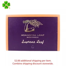 Aganorsa Leaf Rothschild Supreme Leaf Empty Wood Cigar Box 8.25" x 5.5" x 1.75"