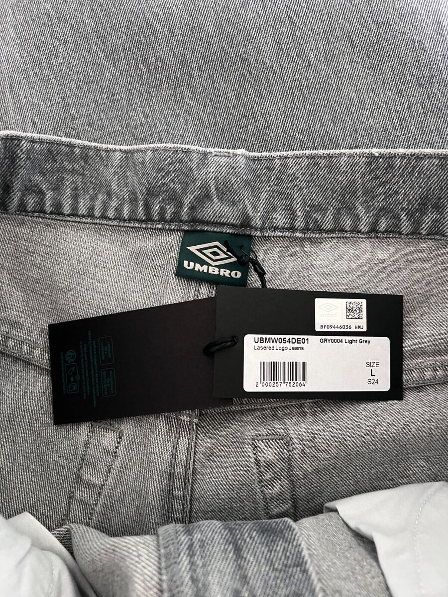 Umbro x Slam Jam Penalty Culture Lasered Logo Jeans - Size Umbro x Slam Jam Penalty Culture Lasered Logo Jeans - Size