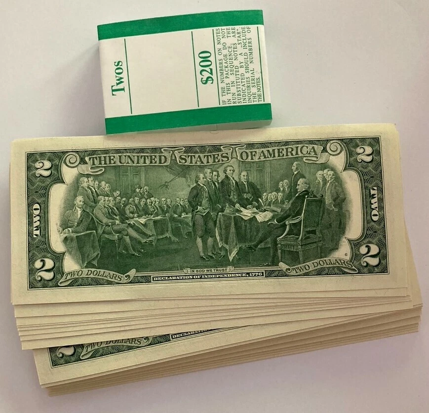 WOW !! MINT 2017-A Two Dollar $2 Bill Pack - 100 notes San Francisco Series  !! - Image 3 of 4