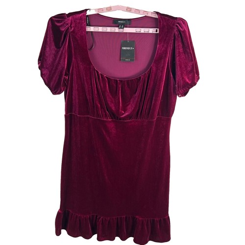 forever 21 burgundy velvet dress Velvet Bodycon Mini Dress main image 1