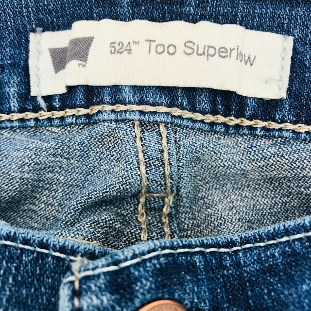 Levis 524 Too Superlow Bootcut Womens Jeans Flap Pockets Medium Wash Size 9M | eBay