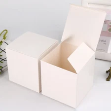 100pcs 5x5x5-8x8x8cm Blank Cardboard Paper Gift Box DIY Baking Cookie Packaging
