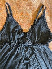 NWT Hanky Panky Large L Charcoal Heather Lace Chemise Top Rayon Stretch Cute 