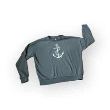 Rylee + Cru Terry Nautical Anchor Sweatshirt 