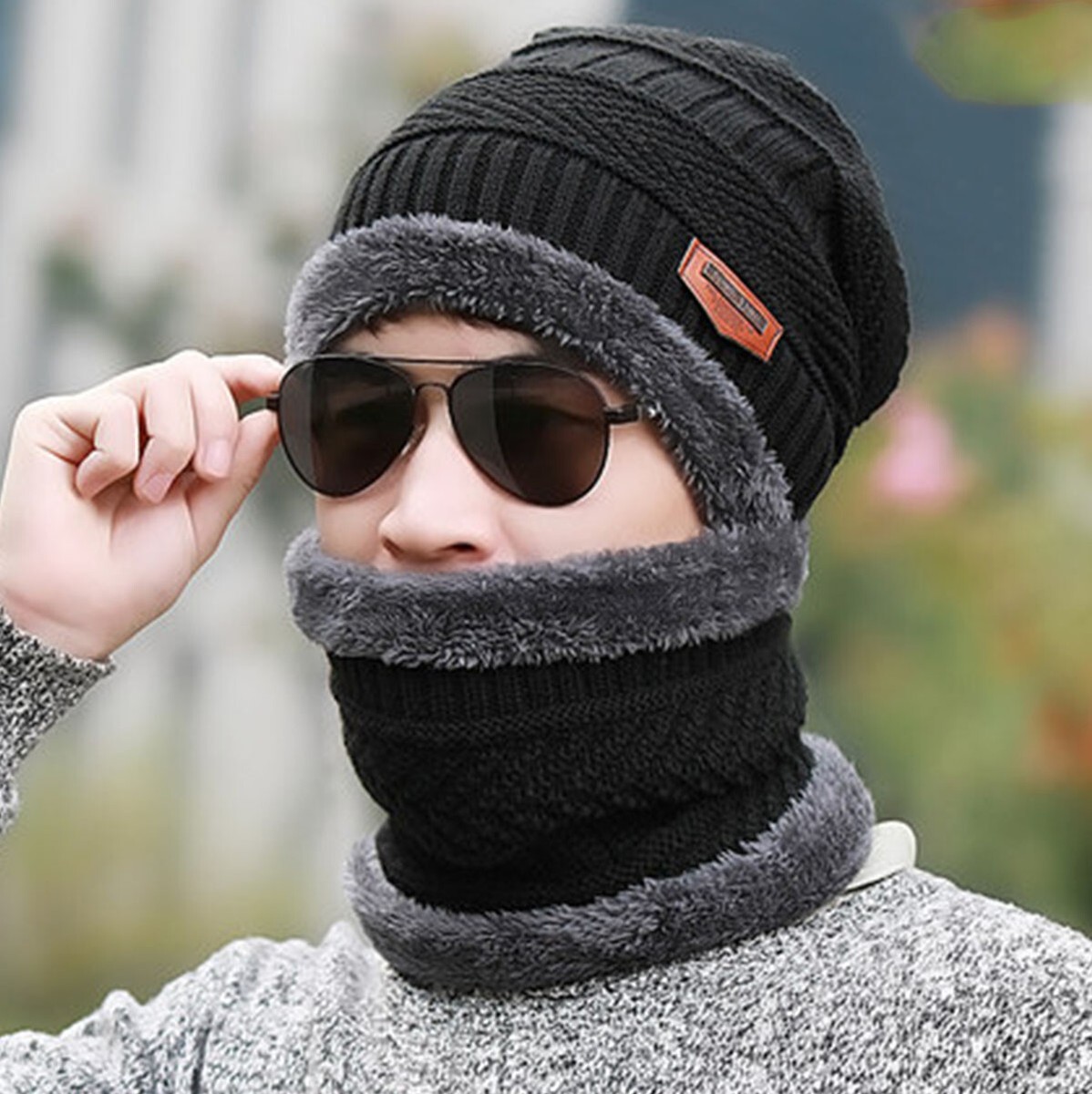 Donfri Merinowolle Mütze Herren | 50% Merino 50% Acryl | 122g Winter Beanie