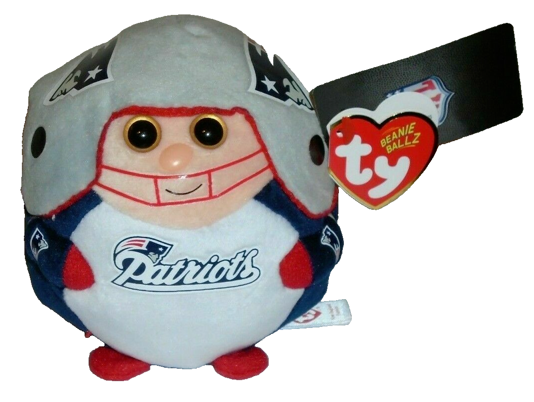 Ty Beanie Baby Ballz NEW ENGLAND PATRIOTS NFL 5