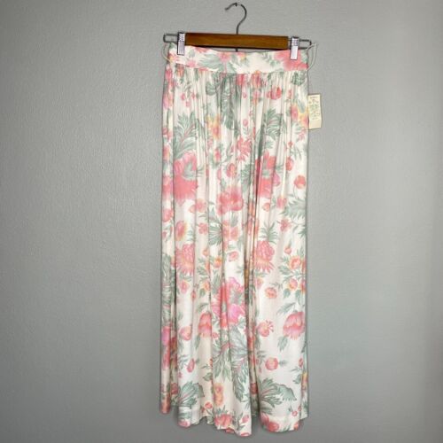 VTG Counterparts Women's Size 6 Floral Maxi Skirt 80's 90's Cottage Boho Prairie - Afbeelding 1 van 12