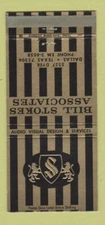 Matchbook Cover - Bill Stokes Associates Audio Visual Design Dallas TX 30 Strike