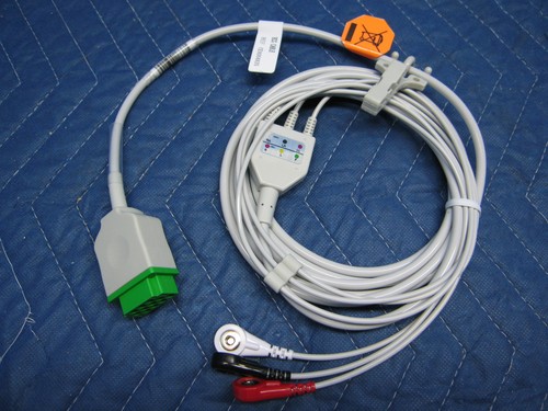 Câble ECG Monobloc 3 Fils Pour Appareils GE Marquette Dash 2000/3000/4000 - Pince à Pince, Marque Alpta