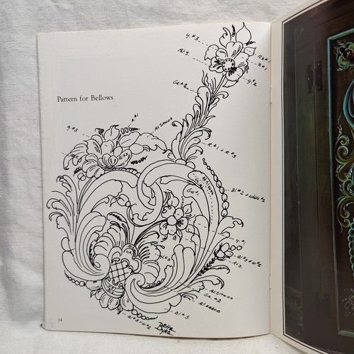 Rare 1976 ROSEMALING Decorative Norwegian Rose Painting Patterns By Betty Byrd - Picture 9 of 24