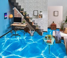 3D Blue Water FZ782 Floor WallPaper Murals Epoxy Floor Print Decal UK Amy
