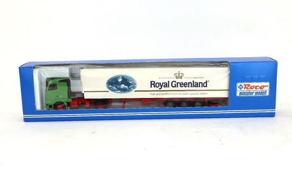 Roco 1574 Mercedes Sattelzug KüHlkoffer Royal Greenland Neu Nos Ovp H0 1:87-image