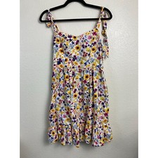 Old Navy Floral Tiered Mini Dress size Small Boho festival vacation Spring Prair