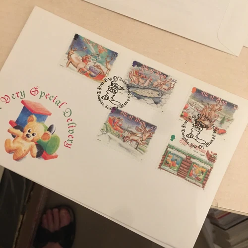 Isle of Man Christmas 1998 First Day Cover Very Special Delivery Unaddressed FDC