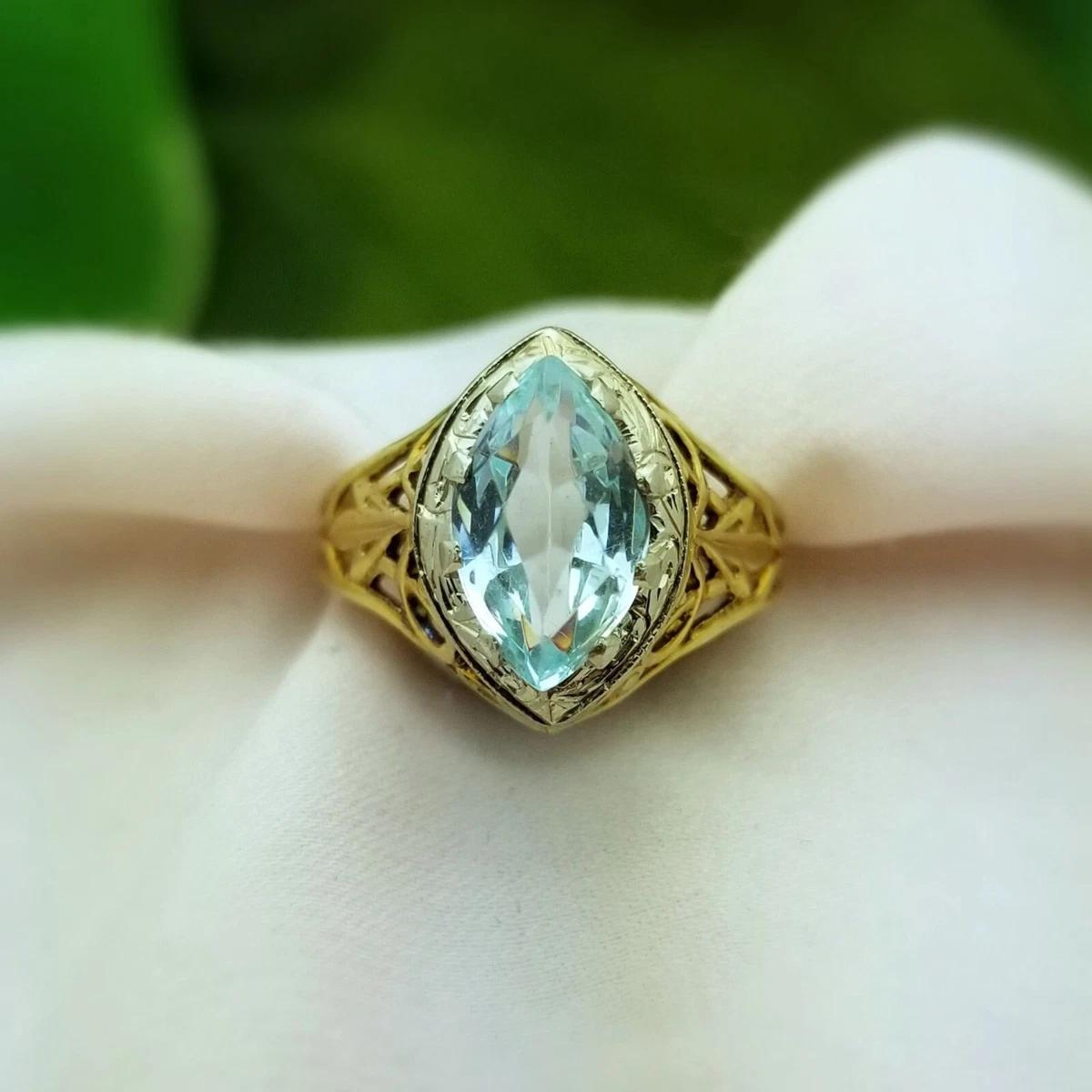 Synthetic aquamarine rings clearance