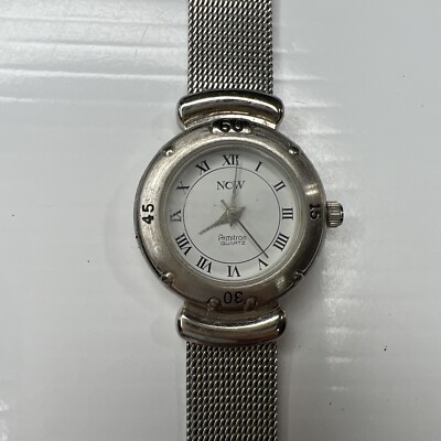 H5 Armitron Now Silver Stainless Mesh 75/1753 Hong Kong Quartz watch untested