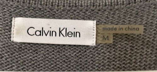 Calvin Klein Grays/Yellow Color Block Women Sweater Dress Slvls EUC Medium - Picture 3 of 3