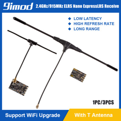 2,4GHz/915MHz ELRS Nano ELRS Empfänger mit T-Antenne für RC FPV Racing Drohne