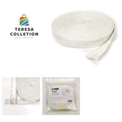 High Temperature Flat Gasket Tape, 1000F, White, Boiler & Furnace, 1'' x 1/8'...