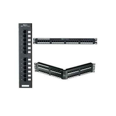 Panduit Patch-Panel Kat.5E 48Port DP485E88TGY schwarz Kupfer Patch-Panel