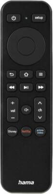 Hama 221050 Universal Fernbedienung 2in1 Streaming Schwarz für Set-Top-Boxen, TV