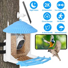Smart Bird Feeder w/ Camera Bird Watching Auto Capture Videos  Motion Detection