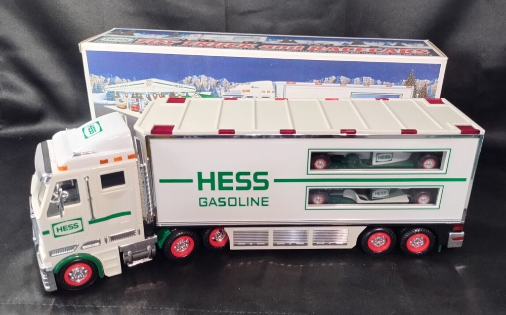 Hess Toy Truck and Racecars Lights Race Cars Tested 2003 Preowned New Batteries