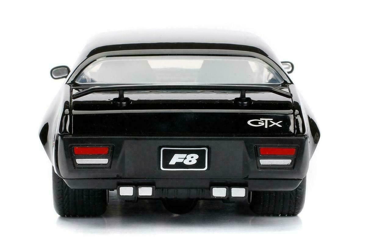 1 24 Dom's Black Plymouth GTX Jada Toys Fast Furious 8 Die-cast