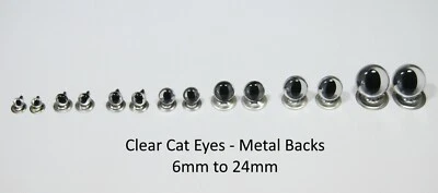 CELLOEXPRESS KLARE KATZEN Kristallaugen - METALLRÜCKEN - traditioneller Teddybär Spielzeug Puppe Sicherheit